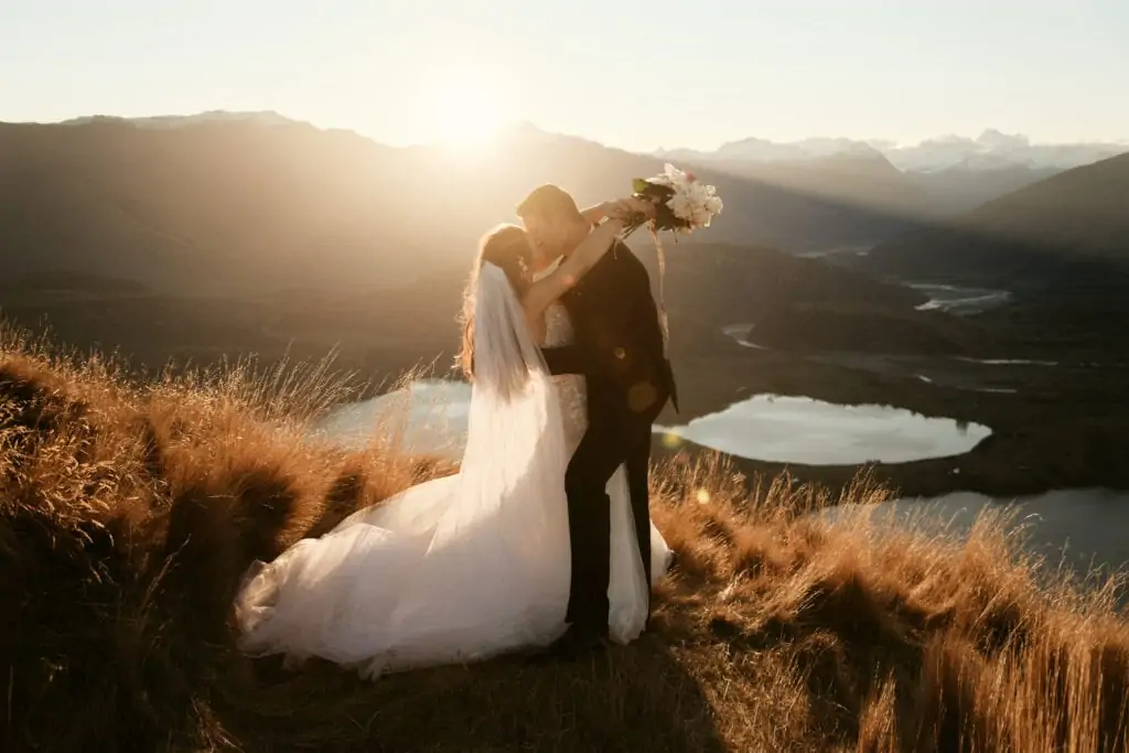 queenstown coromandel peak heli wedding elopement