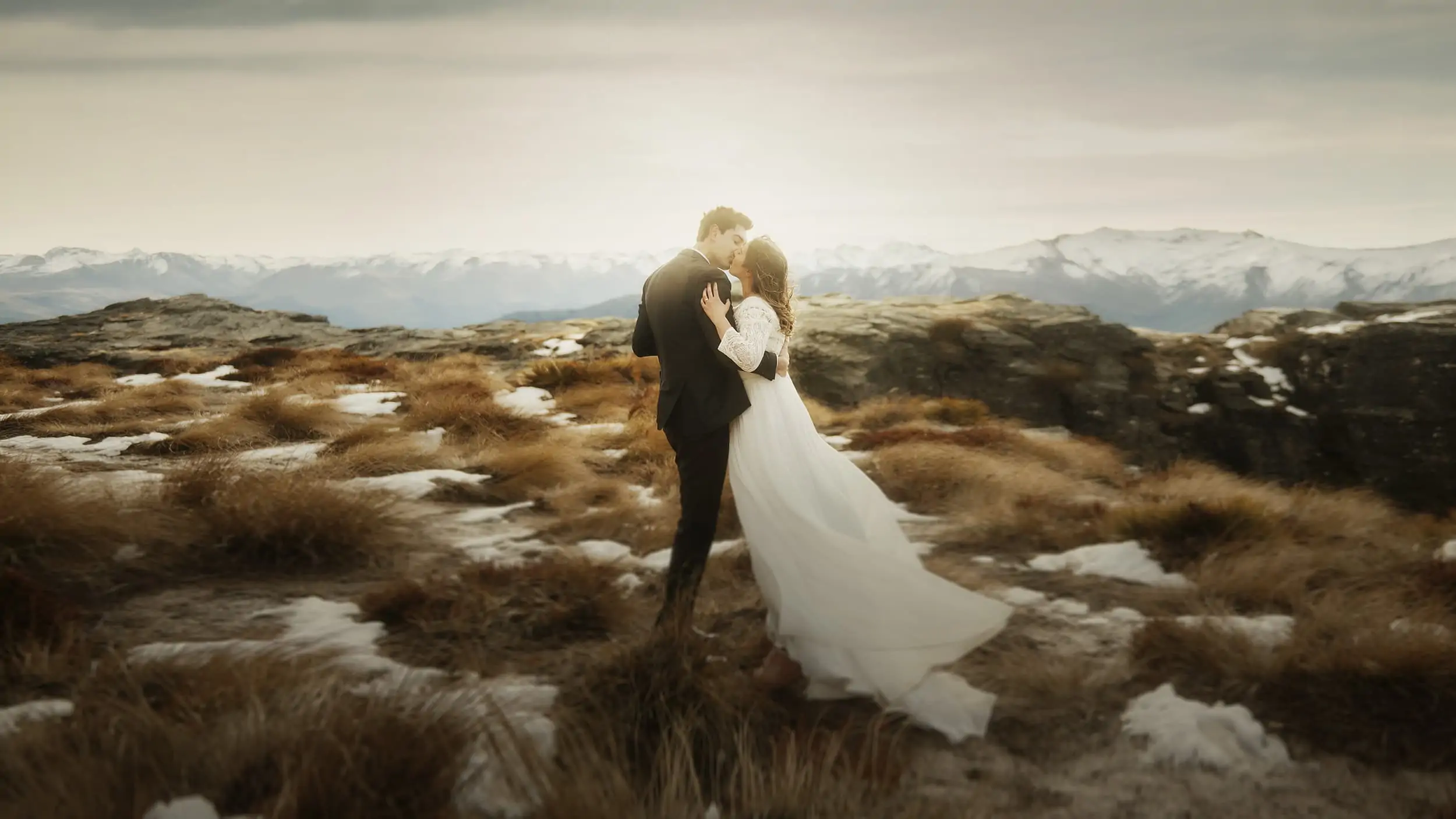Bruno & Angelica's Queenstown NZ Heli Pre-Wedding Shoot