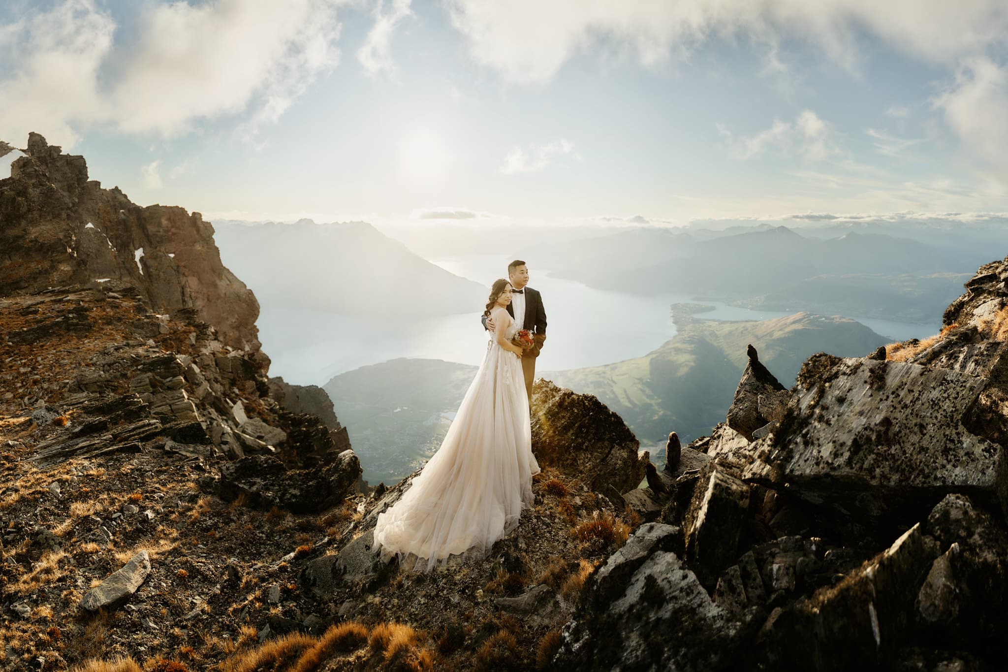 Rose & Stone's Queenstown Heli Pre-Wedding Photoshoot at Remarkables