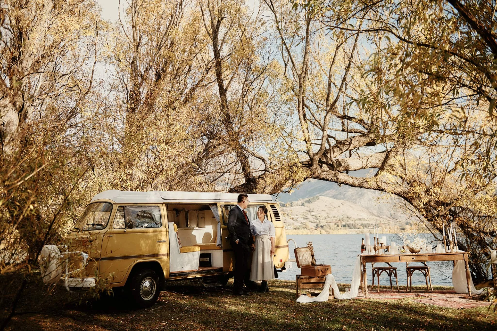Kate & Alex' Arrowtown Autumn Elopement Wedding - New Zealand Wedding Photographer