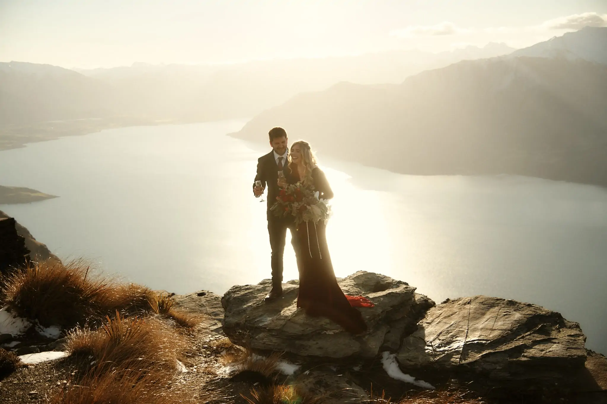 queenstown nz cecil peak heli-wedding elopement photographer