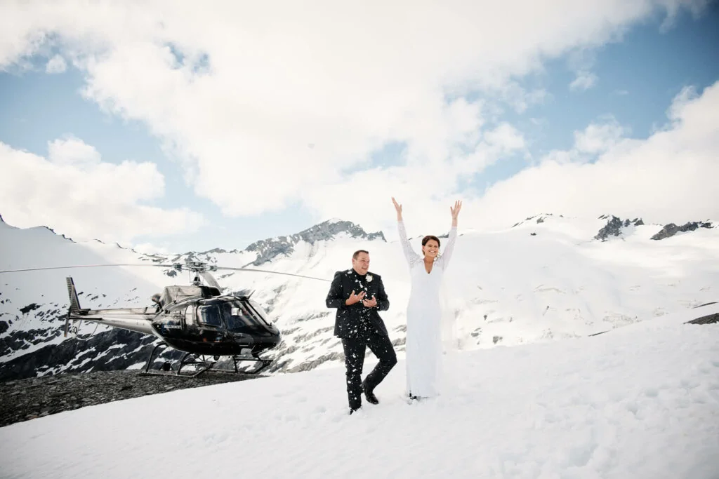 queenstown nz new zealand wanaka heli wedding roys coromandel peak heli wedding elopement glacier photographer