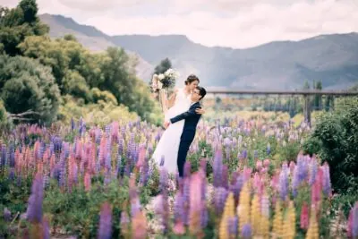 queenstown pre-wedding shoot photographer lupins lavenders