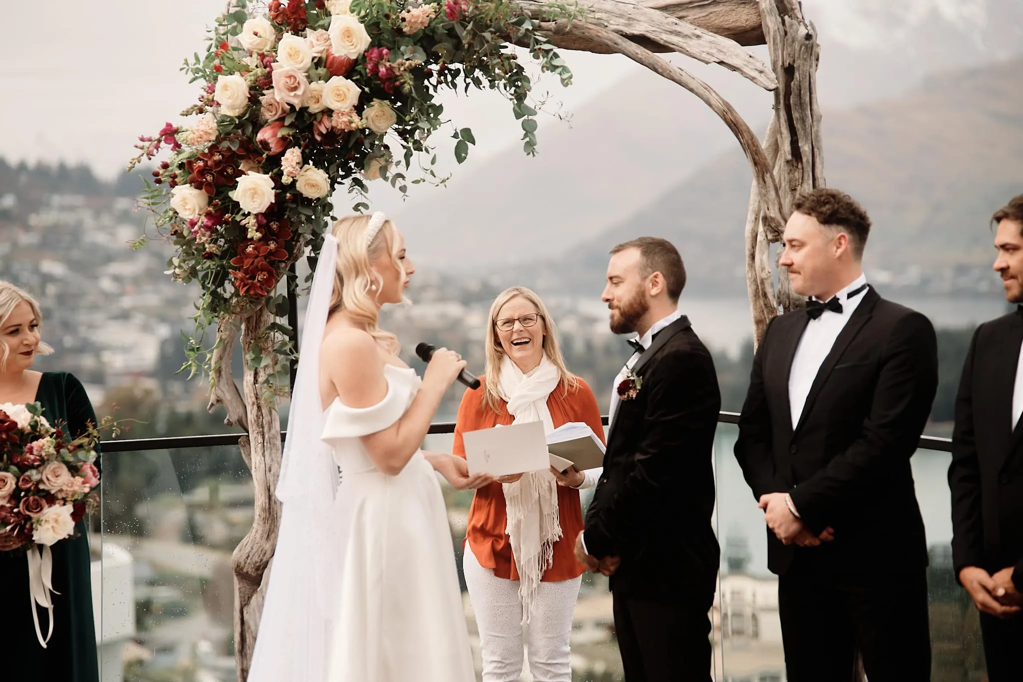 Queenstown New Zealand Elopement Wedding Photographer - A wedding ceremony officiated by Sarah Noble, a Queenstown wedding celebrant.