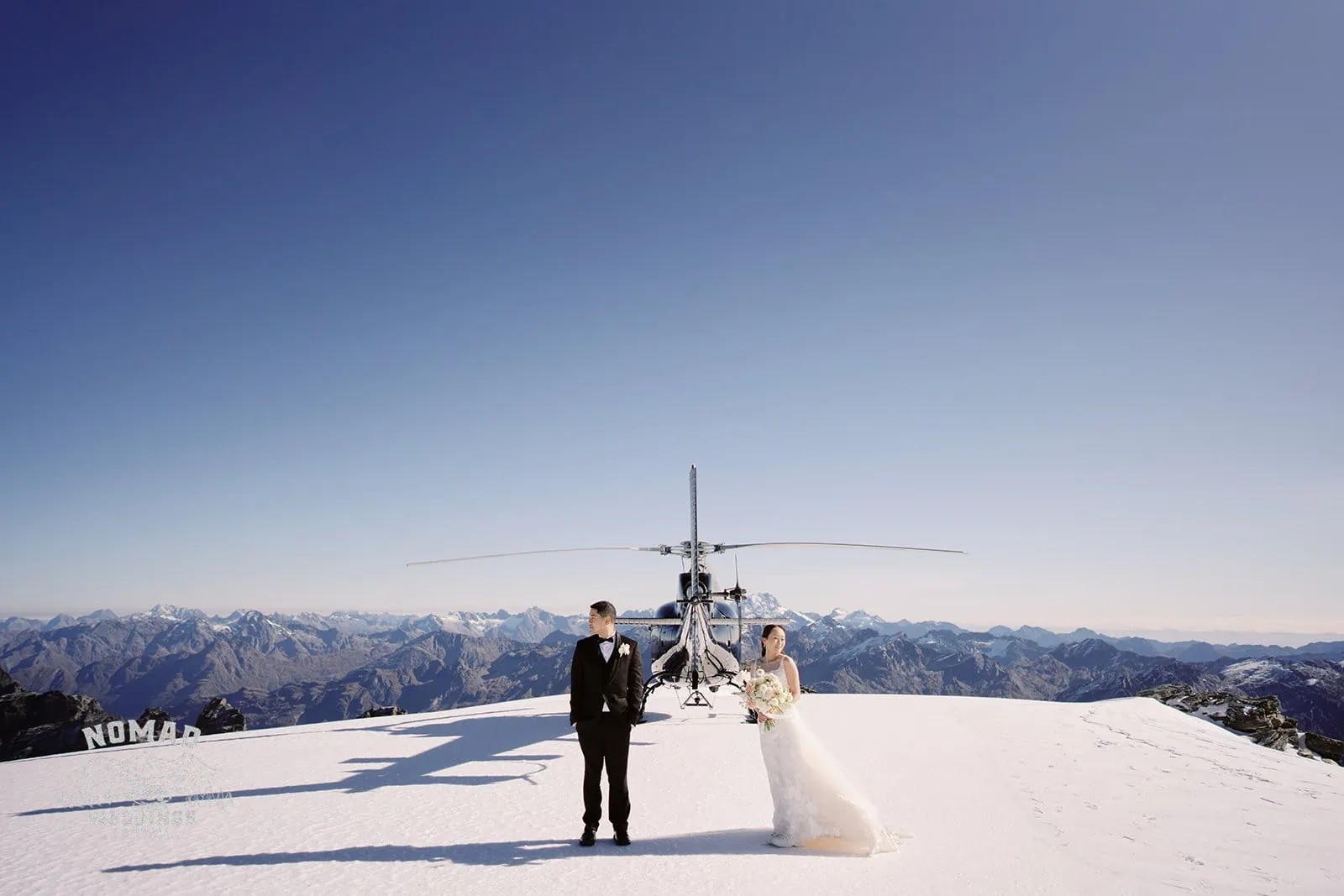 Lora & Jason's Queenstown New Zealand Jura Glacier Heli Wedding Elopement Photographer