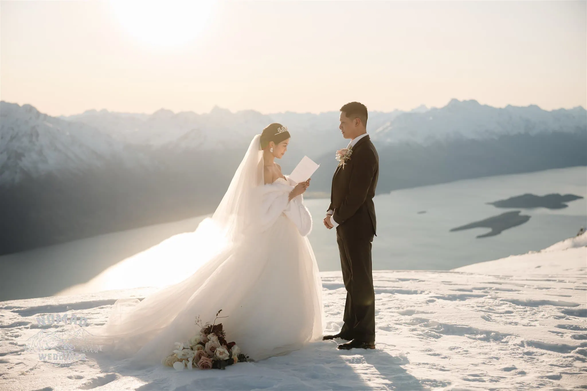 Queenstown New Zealand Heli Wedding Elopement Photographer Videographer Mt Creighton HeliWorks Andrew Bell