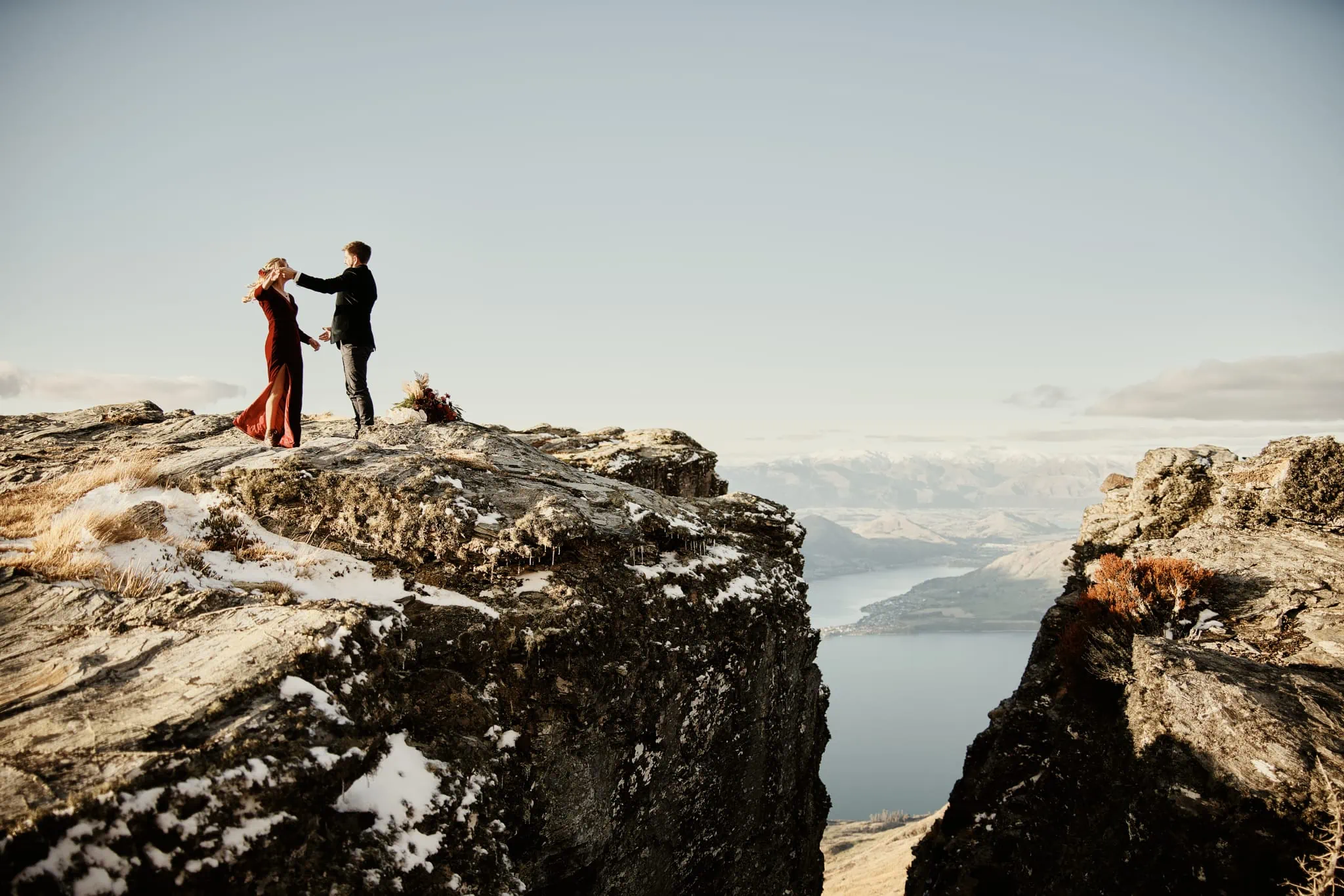 Claire and Rob's Heli Elopement Wedding on Cecil Peak, New Zealand.