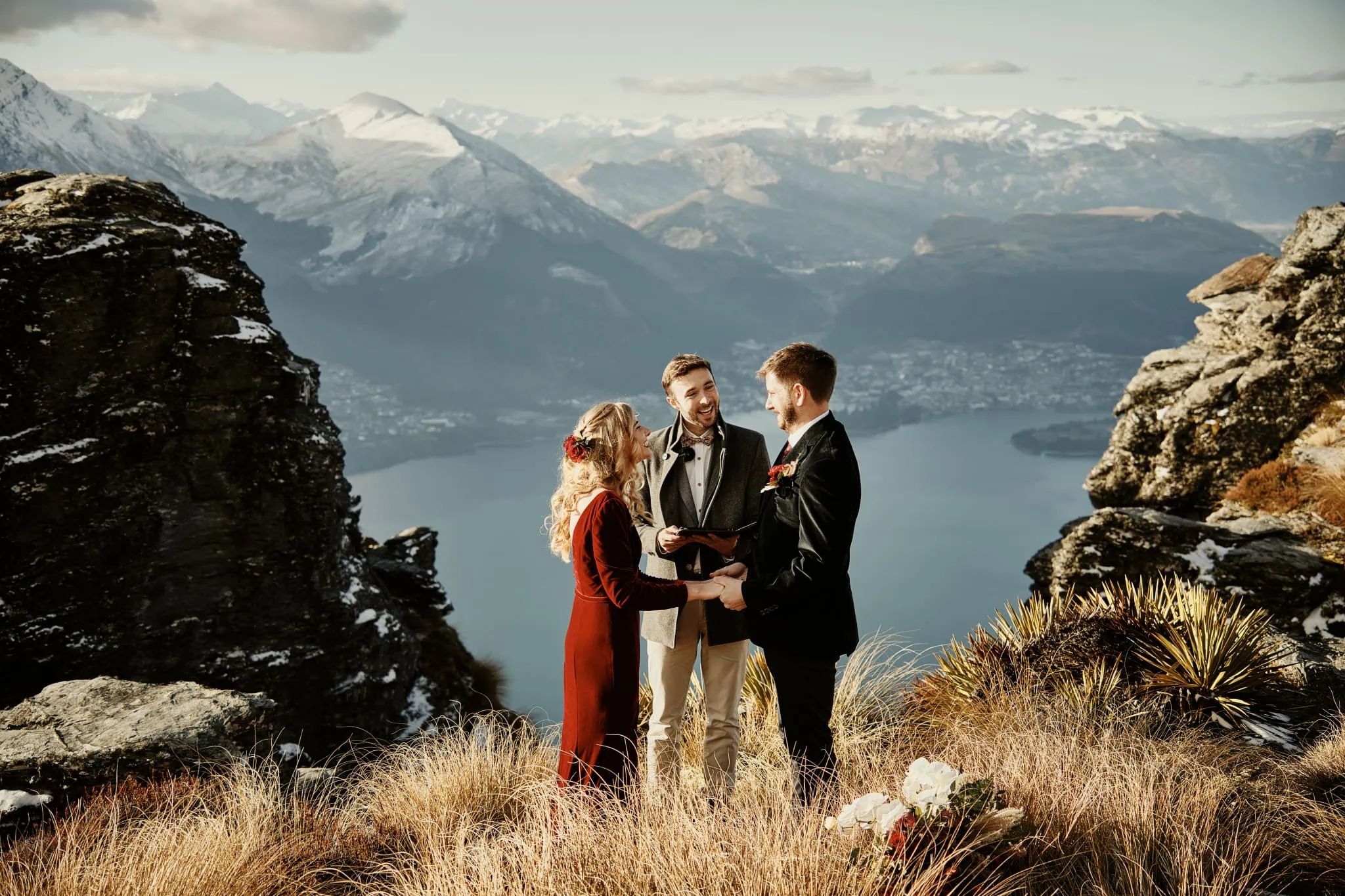 Heli Elopement Wedding at Cecil Peak in Queenstown, New Zealand with Claire and Rob