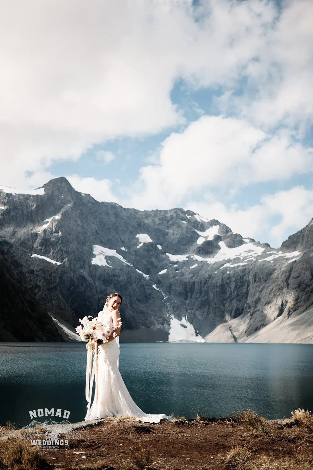 Enchanting Heli Elopement Wedding at Lake Erskine with Amy & Eden.