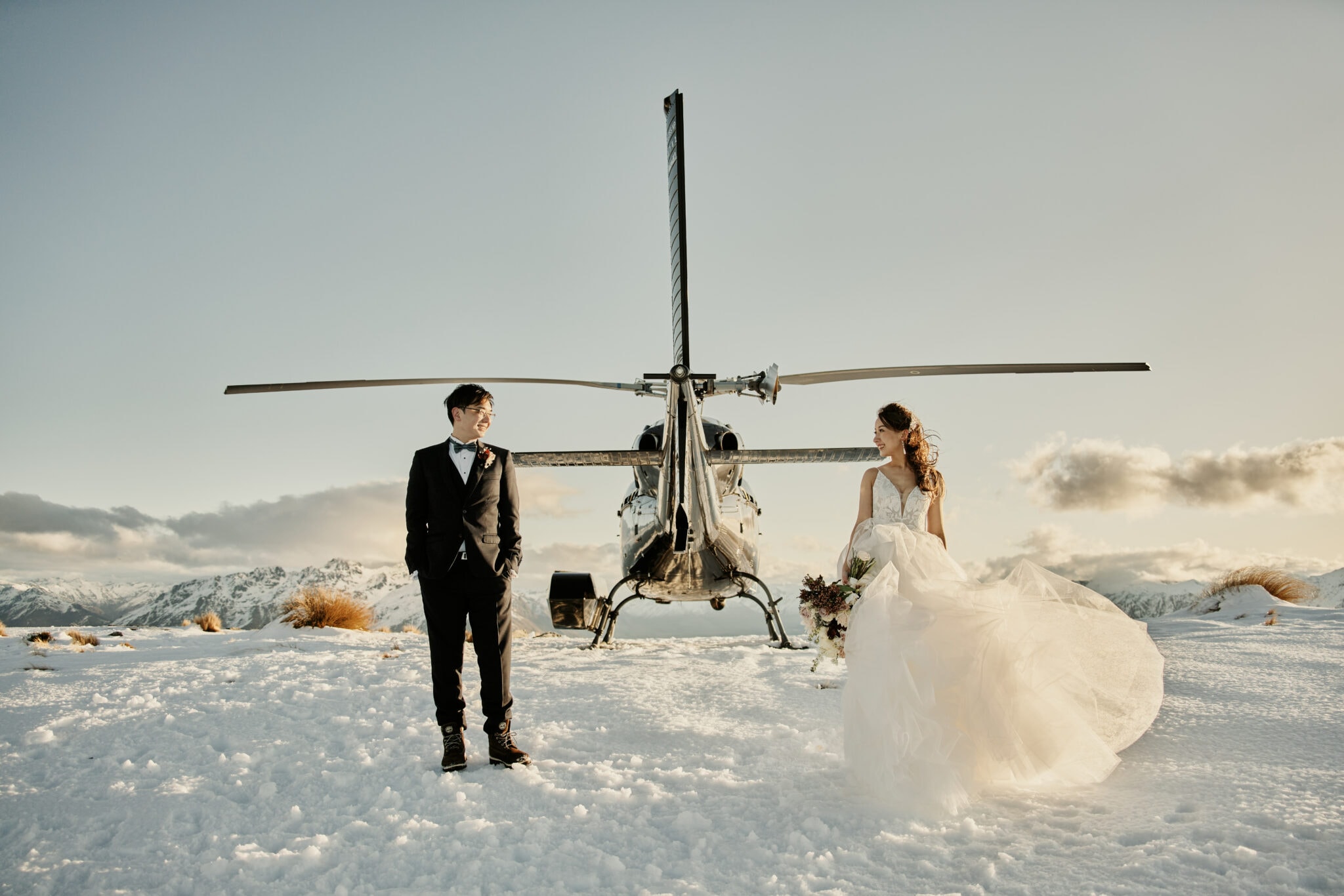 Stephanie & Carven | The Remarkables Heli Pre Wedding Shoot