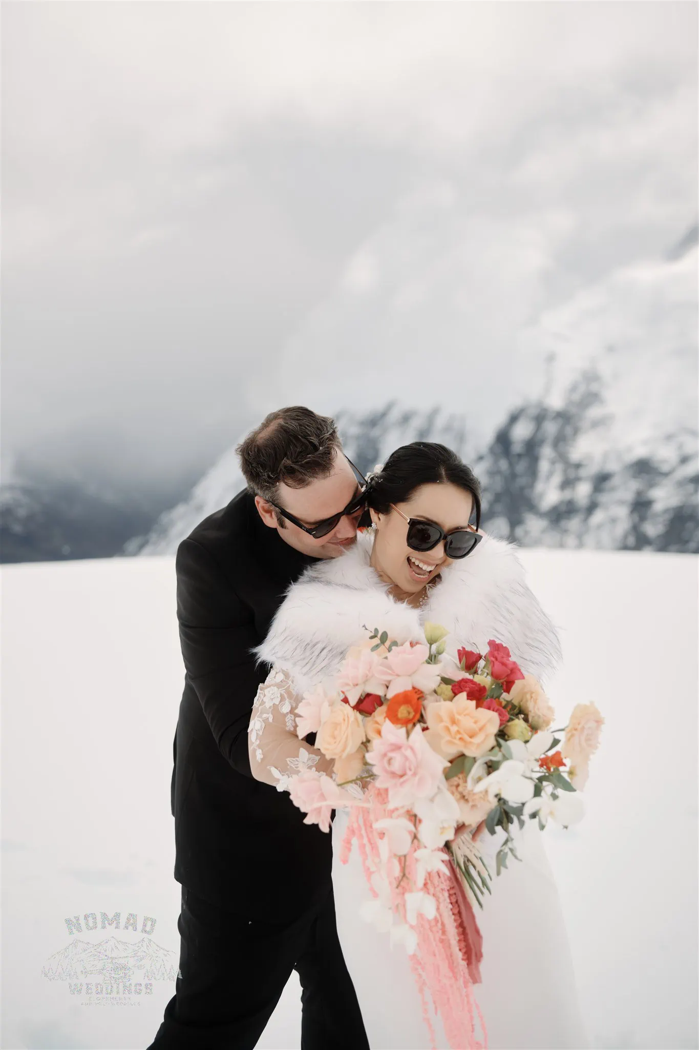 Queenstown New Zealand Mt. Roy Coromandel Peak Heli  Elopement Wedding Photographer Tyndall Glacier jpg.