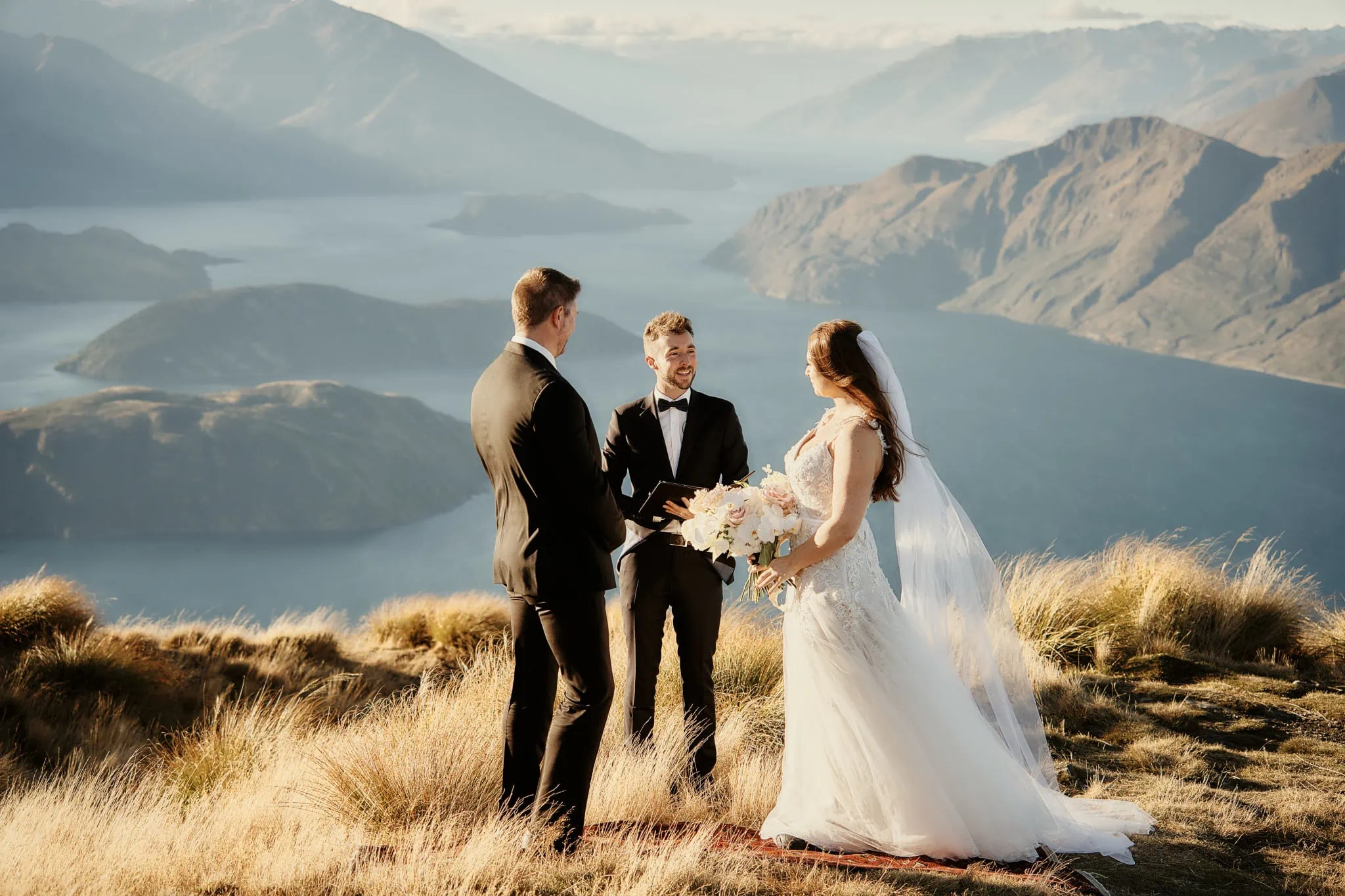 Queenstown New Zealand Elopement Wedding Photographer - Ashleigh and Anthony eloped on Roy's Peak, a mountain overlooking Lake Wanaka.