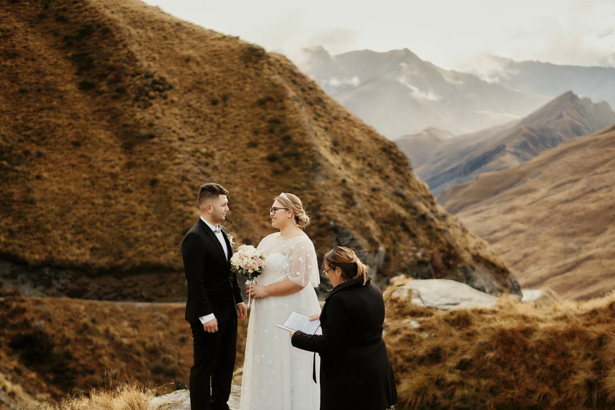 Queenstown New Zealand Elopement Wedding Photographer - Caitiann and Kiyo's Coronet Peak elopement captured by a New Zealand photographer.