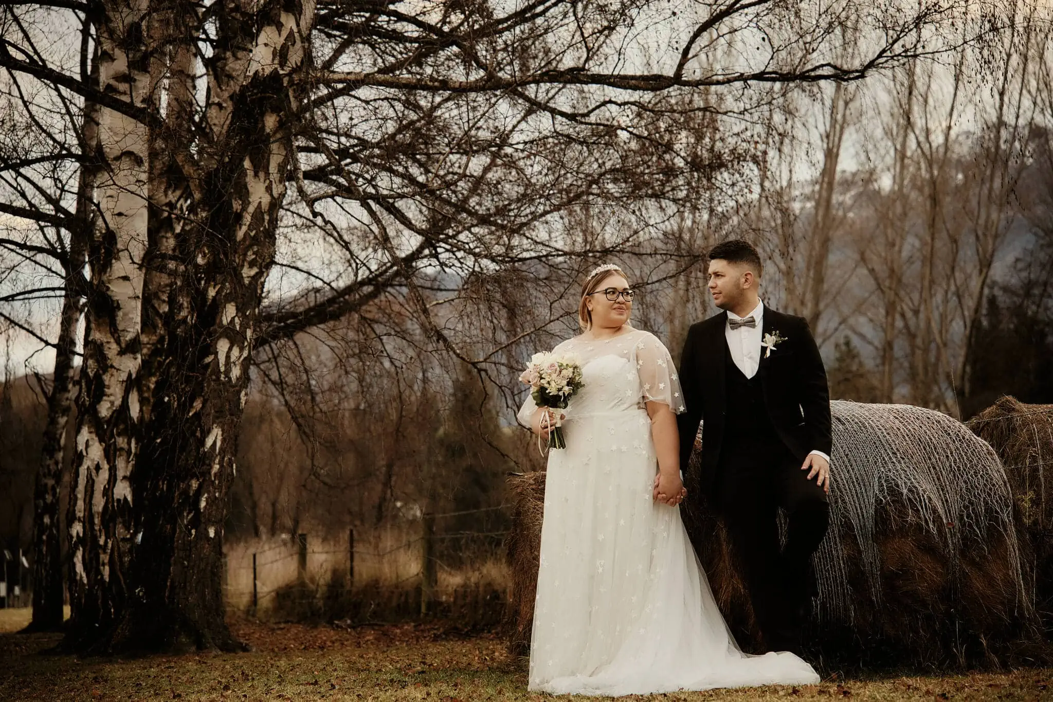 Queenstown New Zealand Elopement Wedding Photographer - Caitiann and Kiyo exchanging vows at their Coronet Peak elopement wedding.