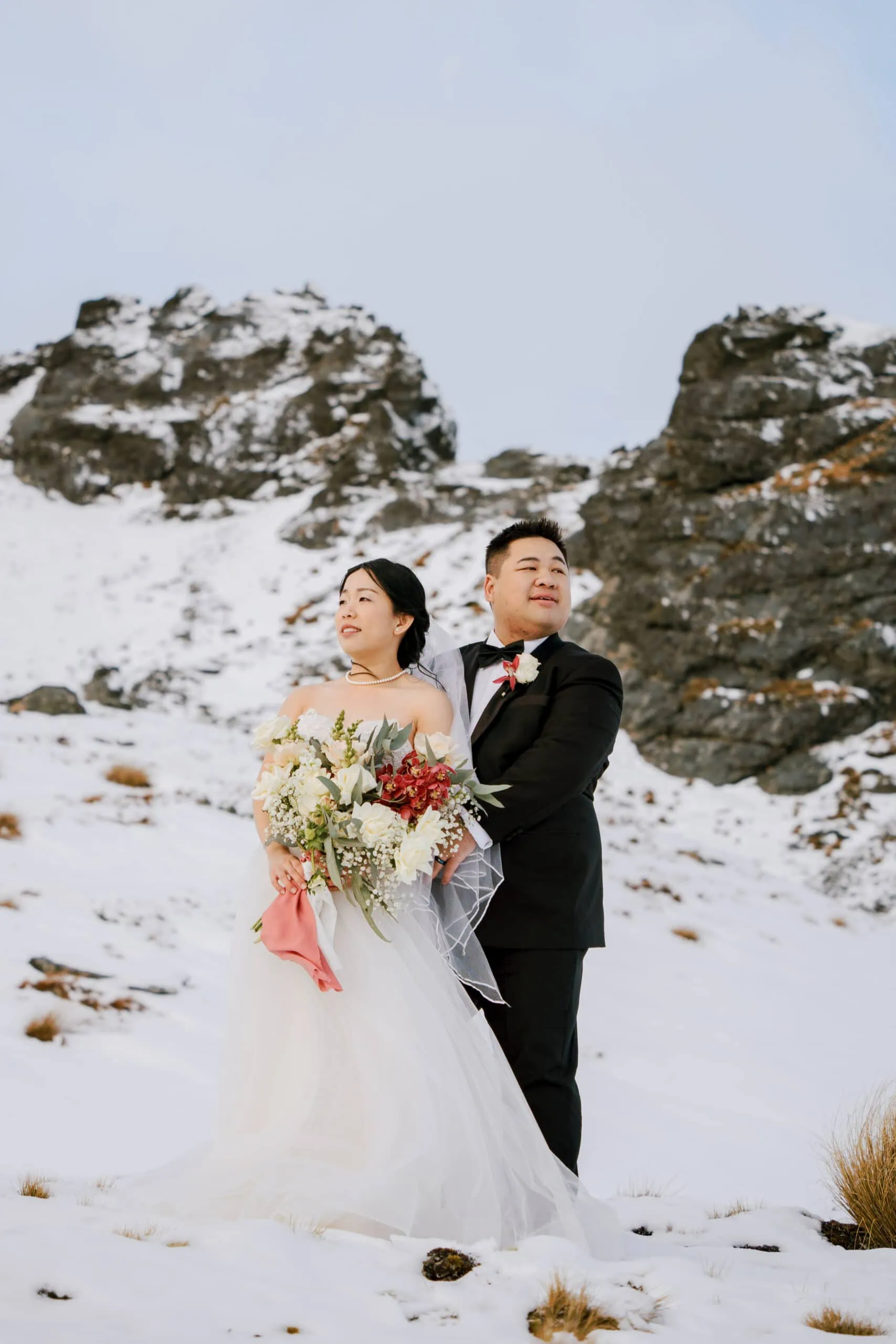 Queenstown New Zealand Elopement Wedding Photographer - Lam and Wendy's mountain wedding.