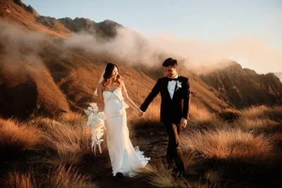 Queenstown New Zealand Elopement Wedding Photographer - Capture the breathtaking beauty of your Cecil Peak elopement in New Zealand with our talented photographer.