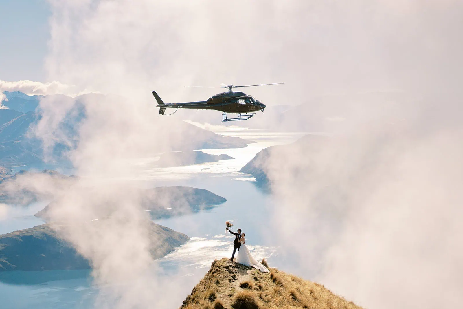 coromandel peak queenstown heli wedding elopement photographer