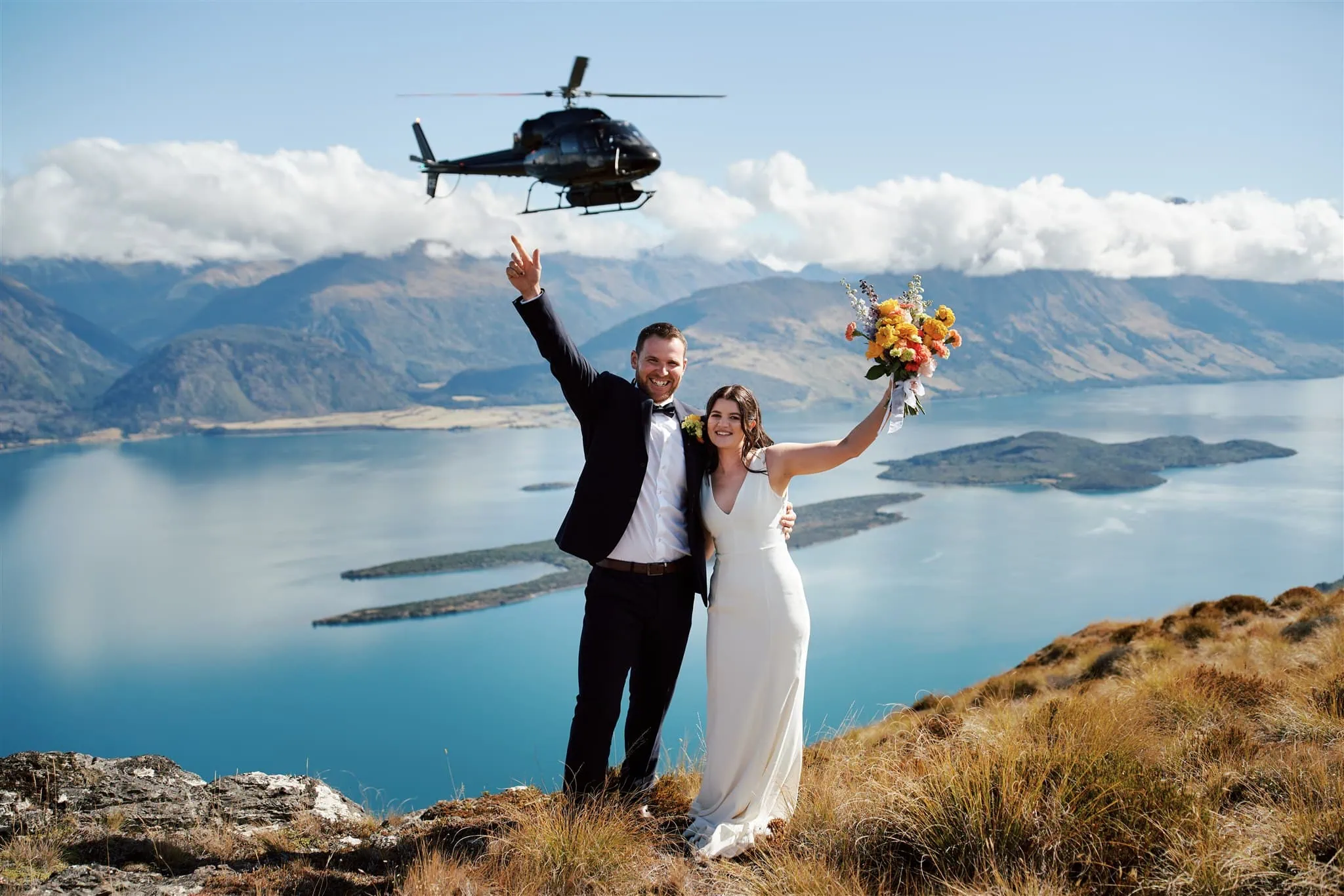 Zoe & matt – Queenstown Elopement with 4 epic Helicopter Landings